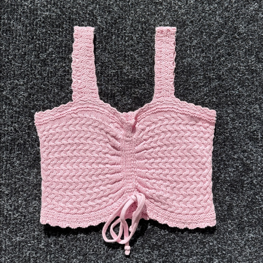 Pink crochet top